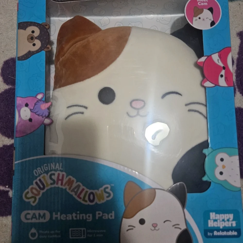 NIB Squishmallows Cam The Cat 🐈 Heating Pad Plush By Happy Helpers 10.5" - Picture 1 of 3